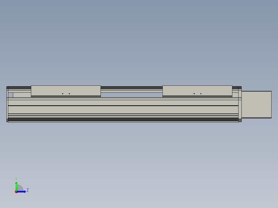 直线模组LHB21-L40-S400-L(B)设计图纸左视图