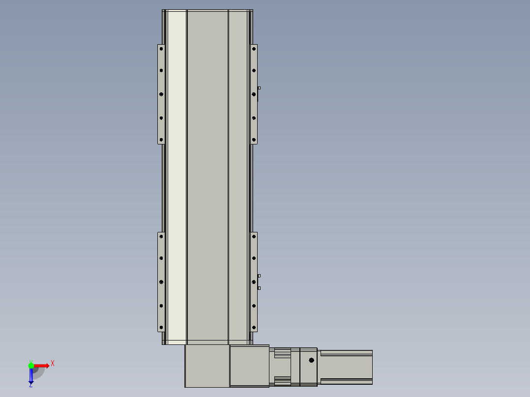 直线模组LHB21-L40-S400-L(B)设计图纸俯视图