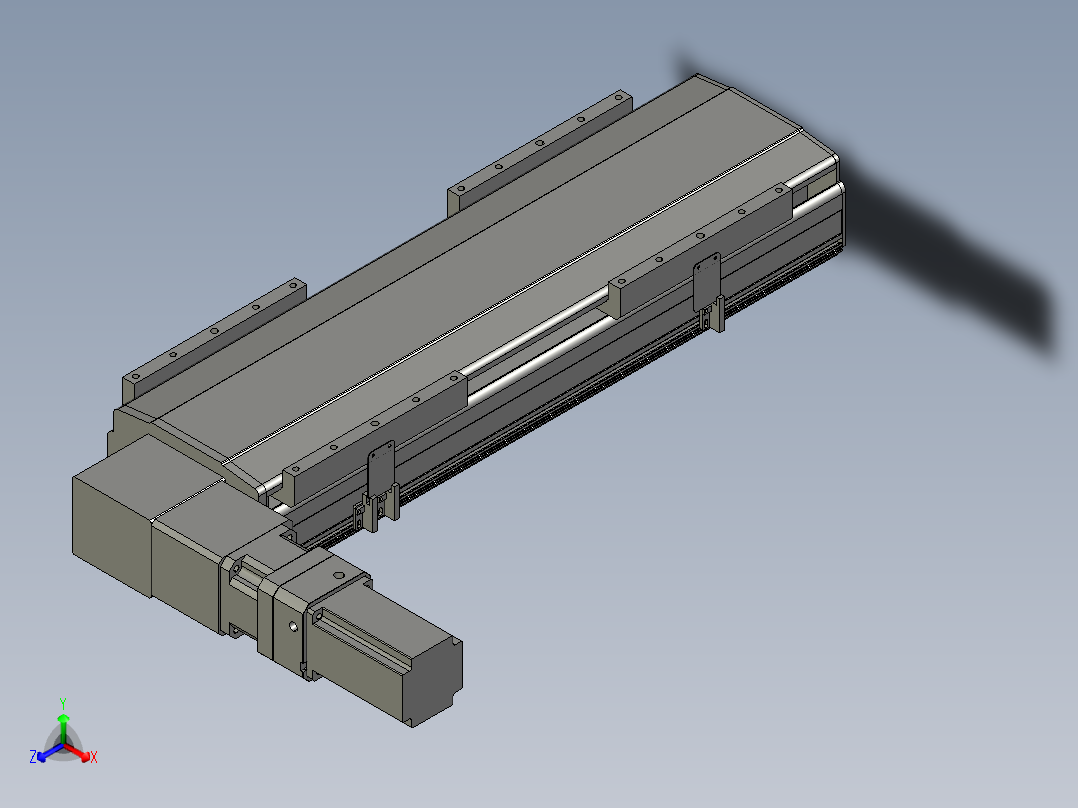直线模组LHB21-L40-S400-L(B)设计图纸正等轴测图