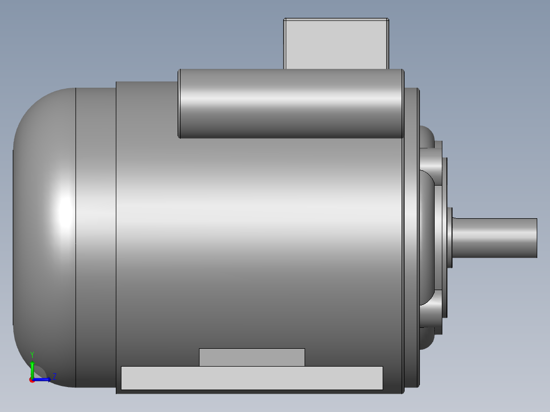 异步电机DJ_YS系列(IP44)_IMB34型_YS-90S-4左视图