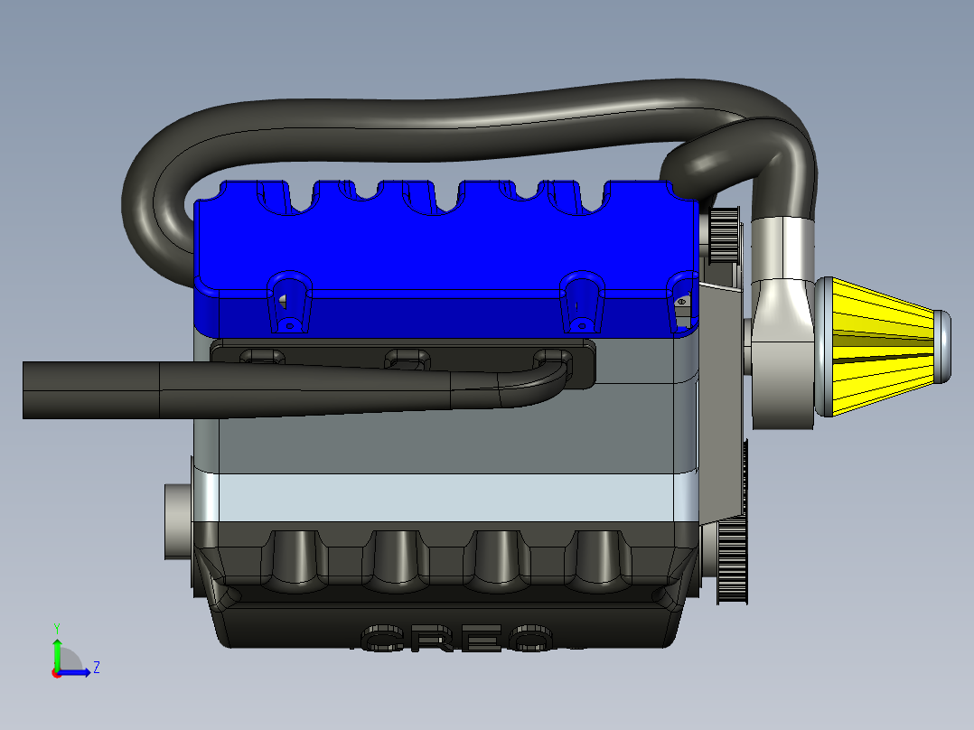 v6发动机左视图