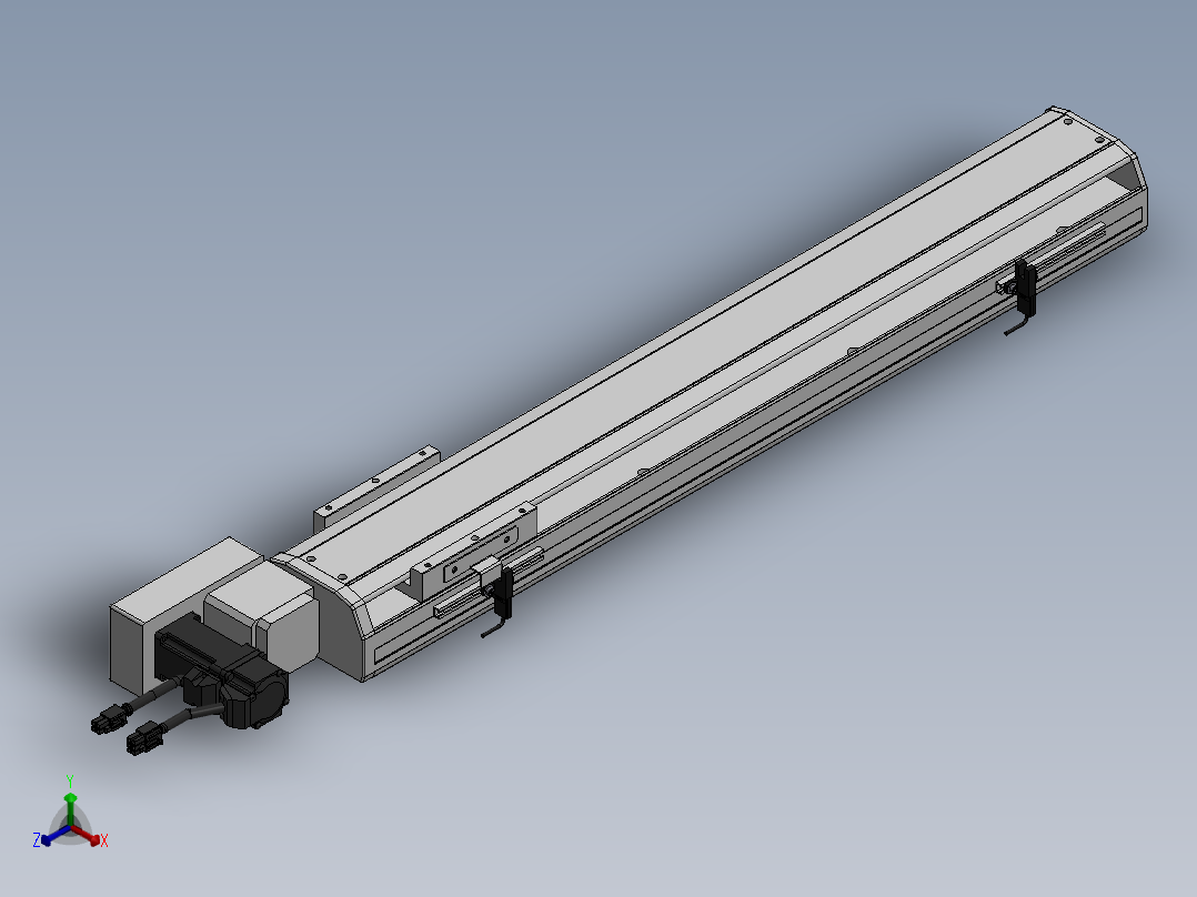 精密模组MT100-L78-500-L-M10-C4正等轴测图