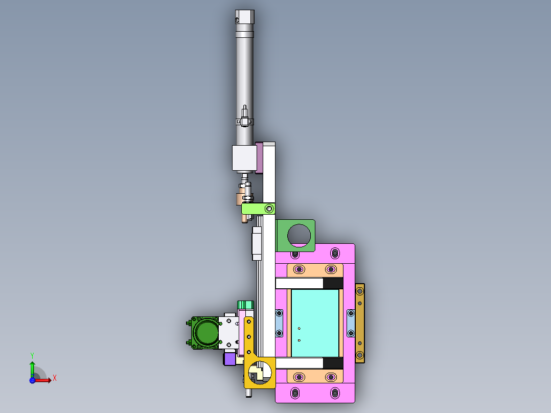 物料移栽模组前视图