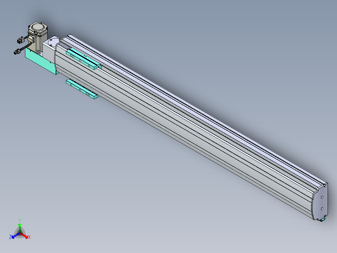 威洛博VBF同步带传动一般环境VBF14-L45-S1000-BL-ZP40-C3正等轴测图
