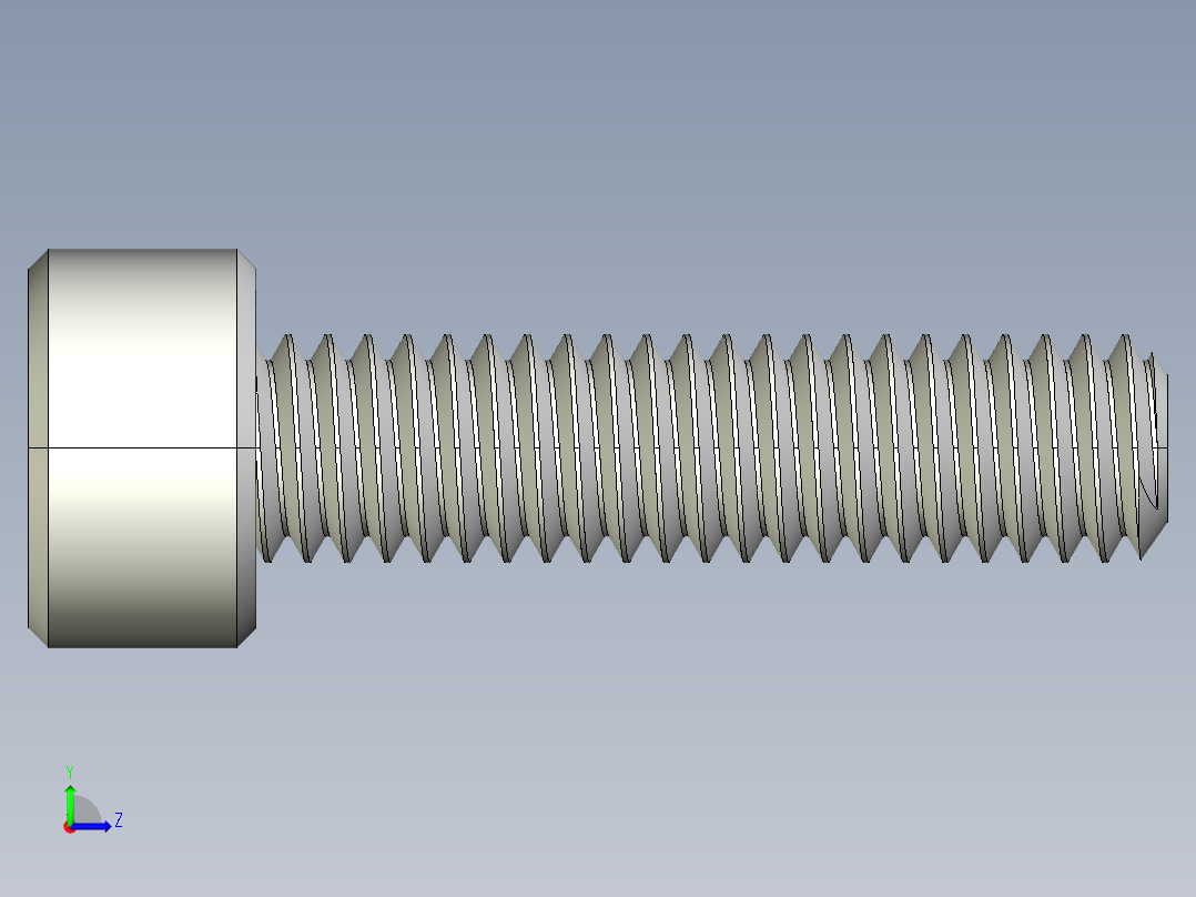 M4 x 0.7mm Thread 16mm LONG SOCKET HEAD CAP SCREW.IGS左视图