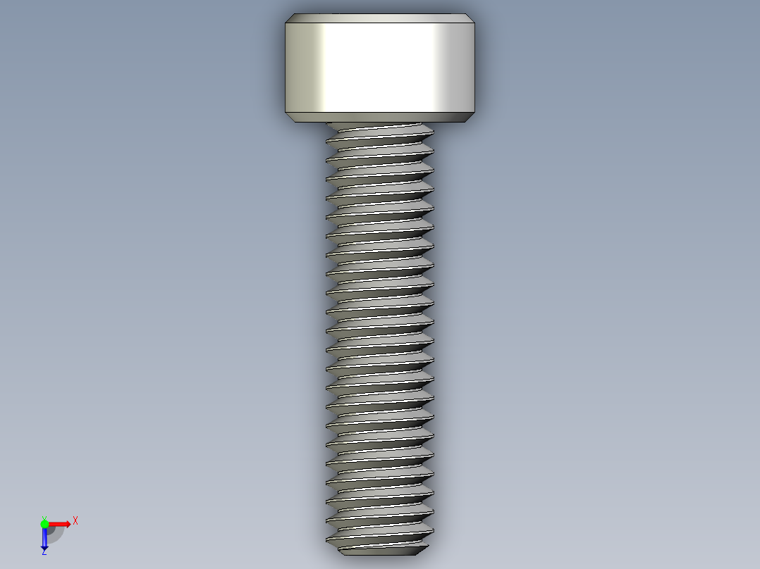 M4 x 0.7mm Thread 16mm LONG SOCKET HEAD CAP SCREW.IGS俯视图