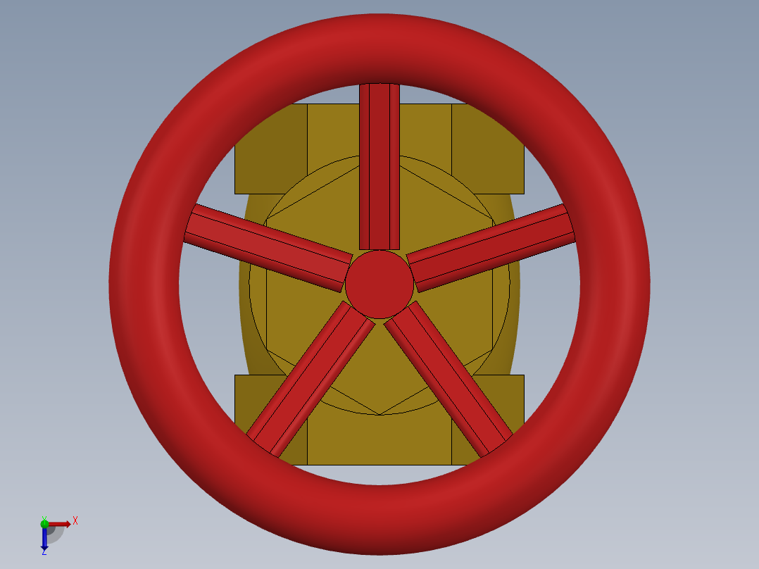 水管开关闸阀俯视图
