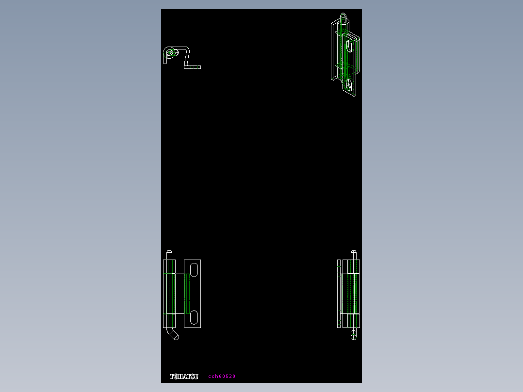 鋼製鉸鏈(焊接型)CCH,CCS-2D多系列多零件图纸模型
