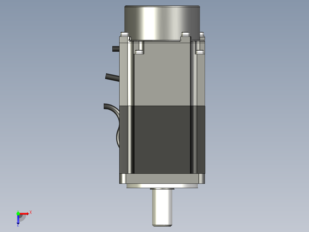 带制动器的交流伺服电机俯视图