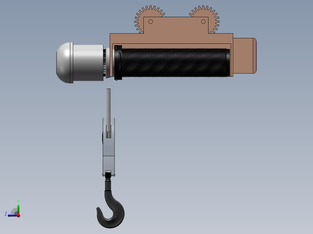 3吨电动葫芦模型设计809563==400右视图