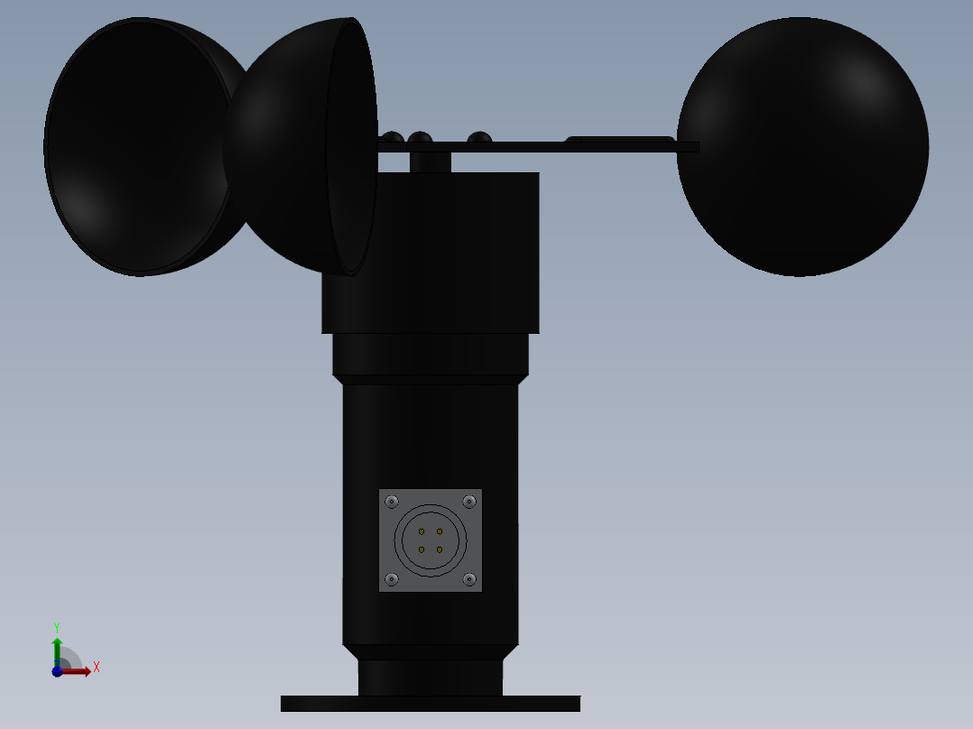风向仪模型前视图