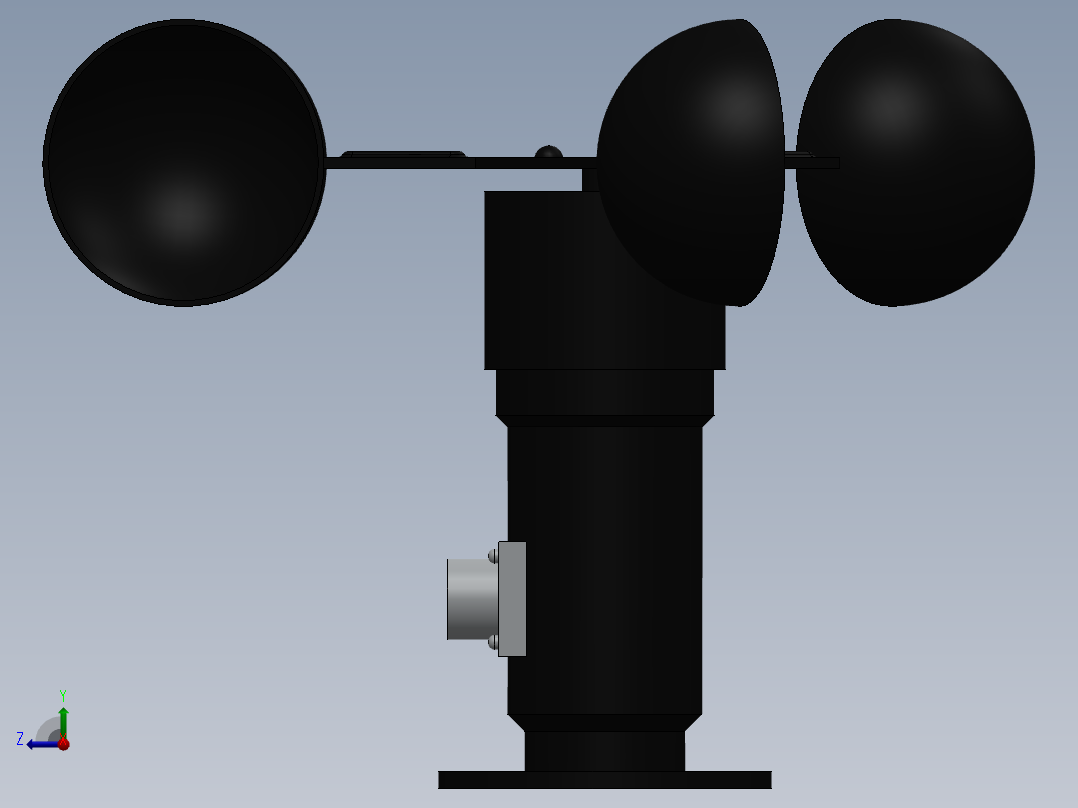 风向仪模型右视图
