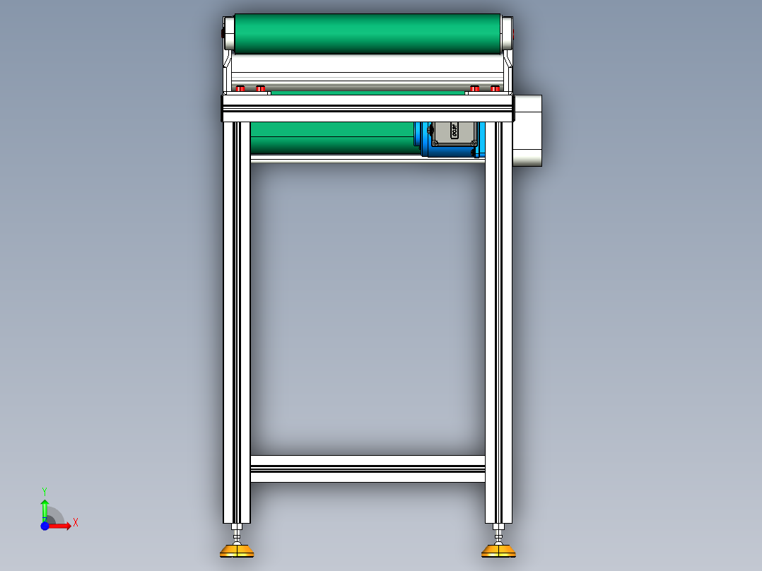 LE-XC4040-中间驱动轻载皮带线-负载40kg前视图