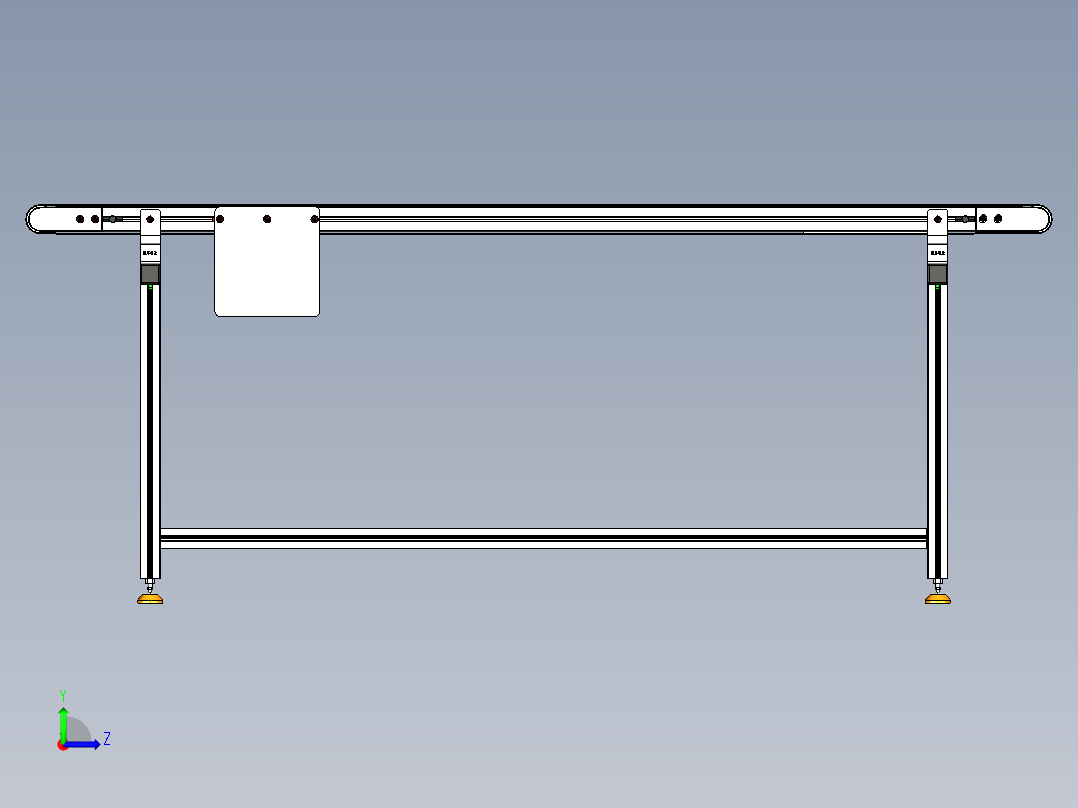 LE-XC4040-中间驱动轻载皮带线-负载40kg左视图
