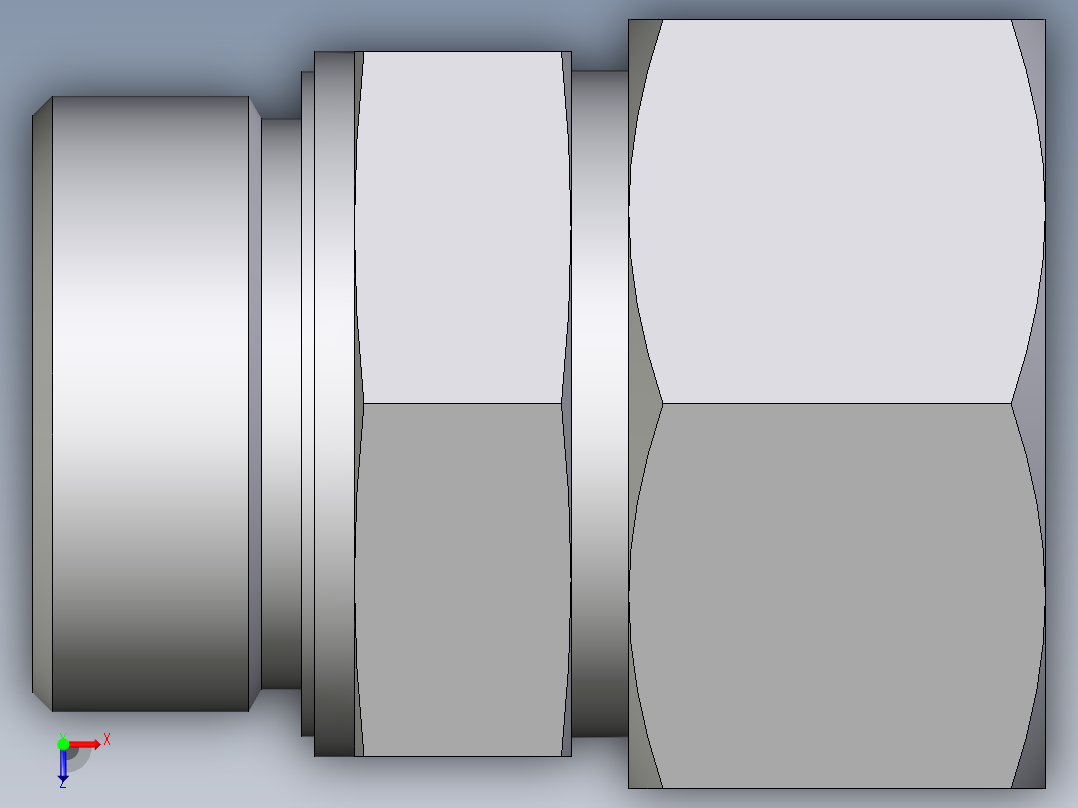 卡套式工业通用硬管接头EO_Male_Stud_connector_GE38ZSMEDCF俯视图