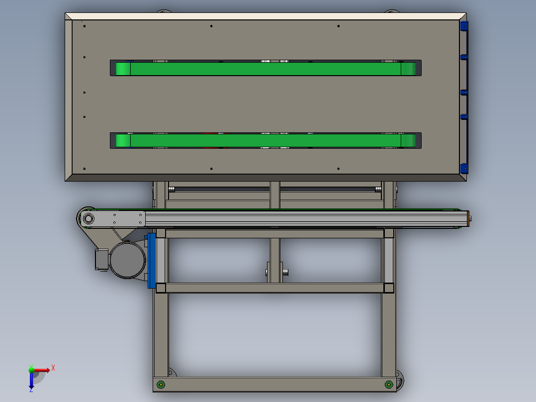 工厂用物件翻转台sw18可编辑俯视图