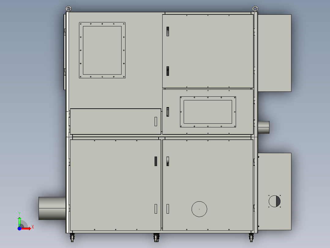 吸尘碾压机step前视图