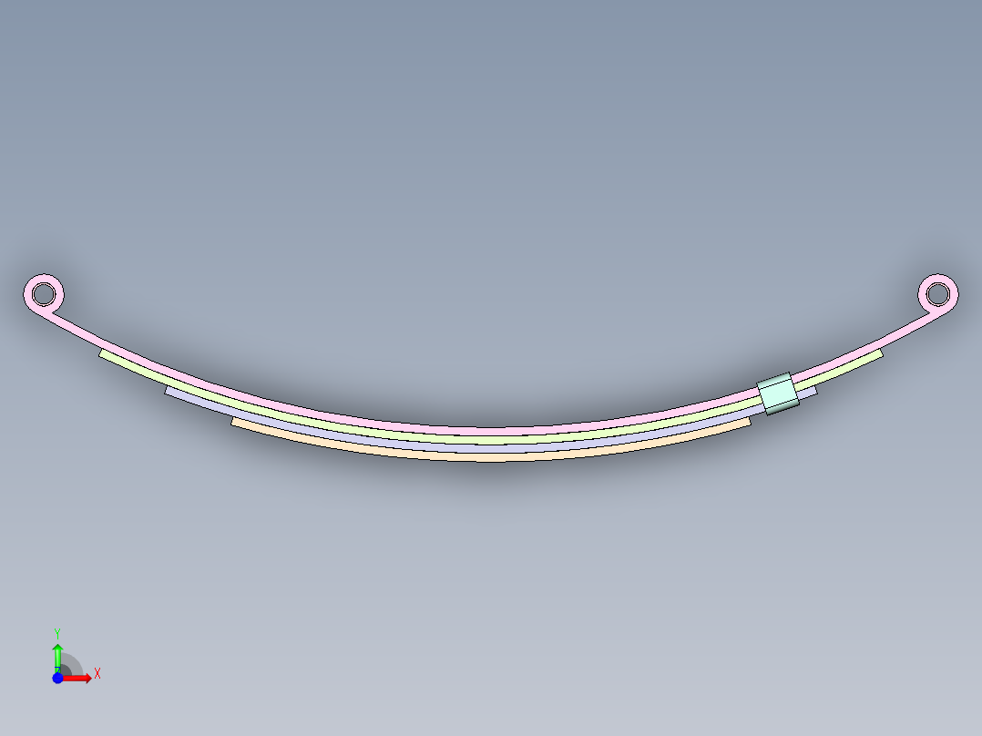 汽车卡车货车车辆板簧前视图
