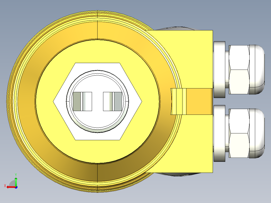 超声波设备H-69mm-2.72in-SS-PBT-ENCLOSURE-1-SPDT-RELAY-NPT-THREAD后视图