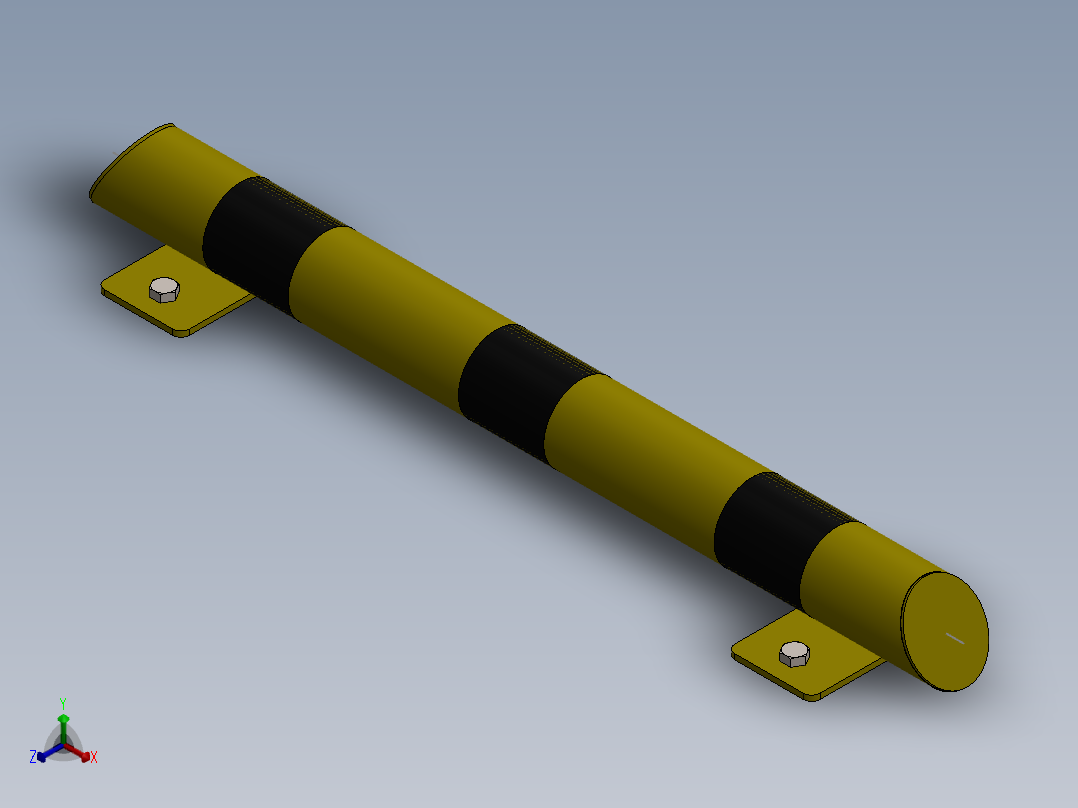 安全路线护栏正等轴测图