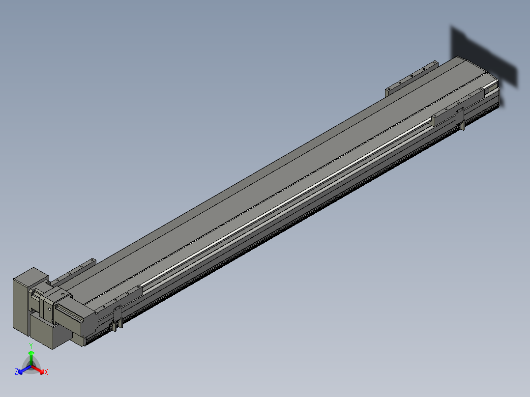 直线模组LHB21-L40-S1550-LU设计图纸正等轴测图