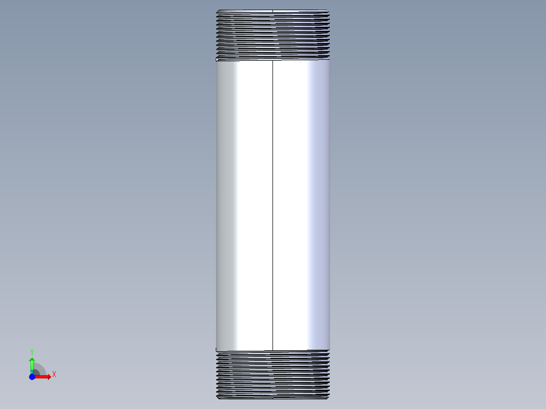 聚氯乙烯配件33-Sch80_Nipple_MPTxMPT_861-346_3in x 12in前视图