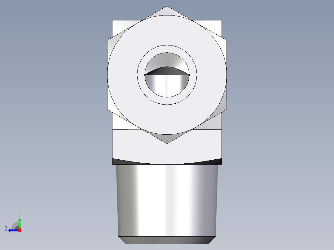 卡套式工业通用硬管接头EO_Male_stud_elbow_WE06LLRCF右视图