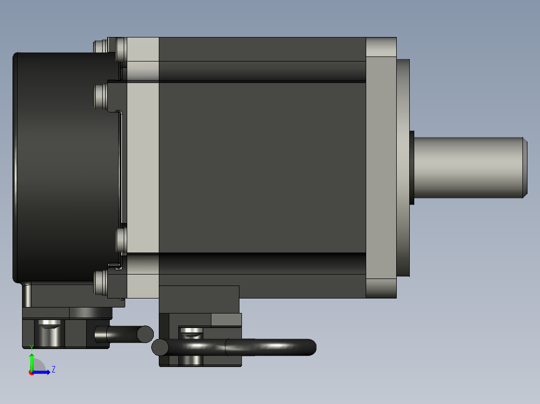 交流伺服电机左视图