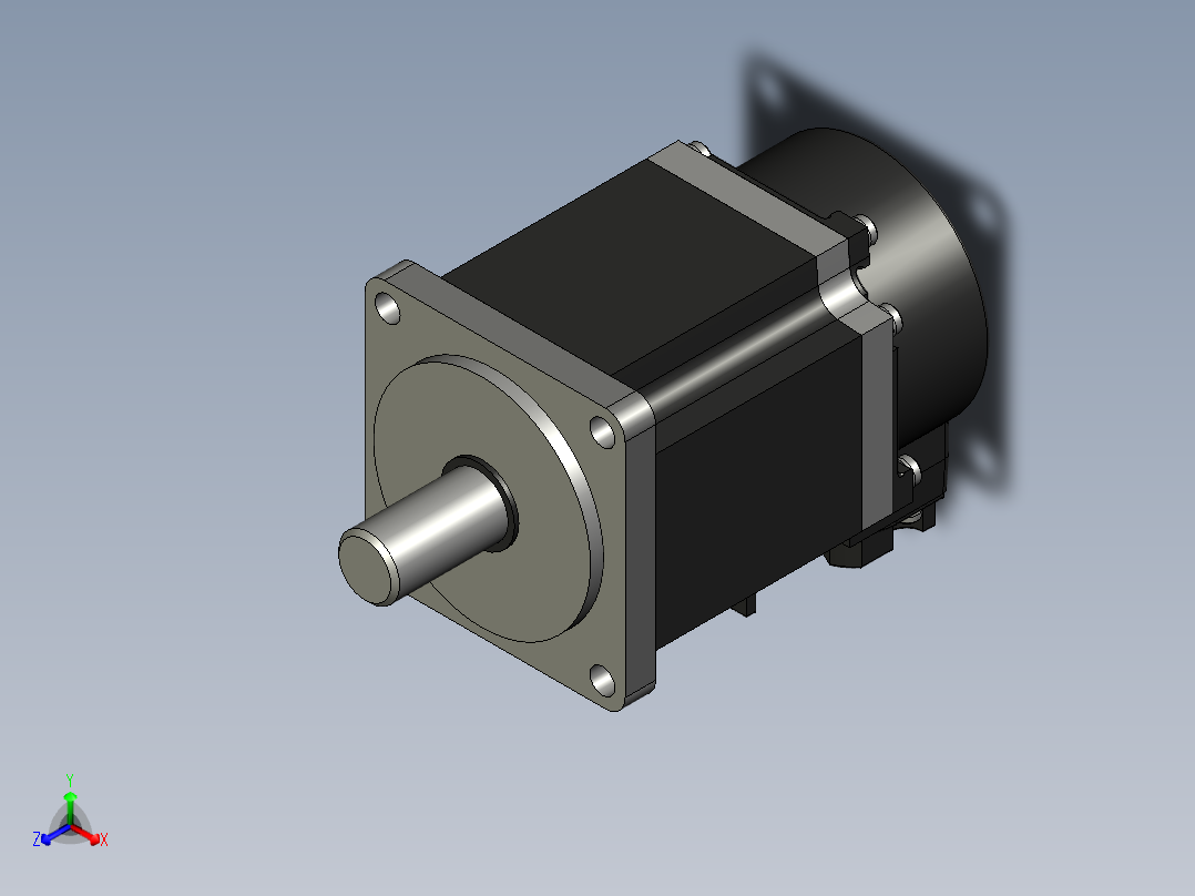交流伺服电机正等轴测图