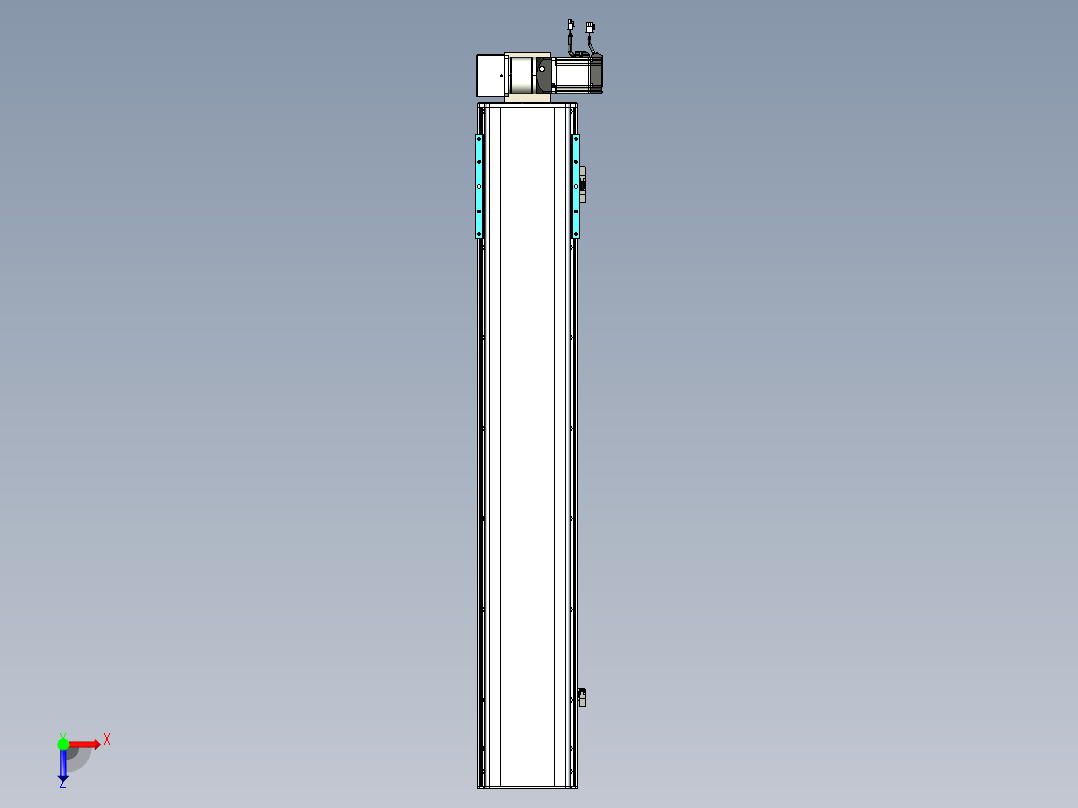 同步带滑台-半封闭B22H-L100-C-S1100-LU-P75-D3-N5俯视图
