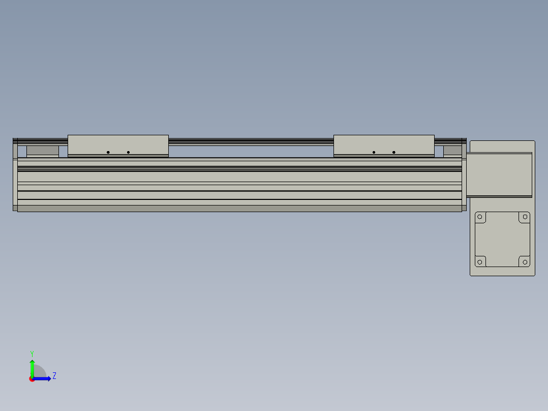 直线模组WG-LHB12-S250-RD设计图纸左视图