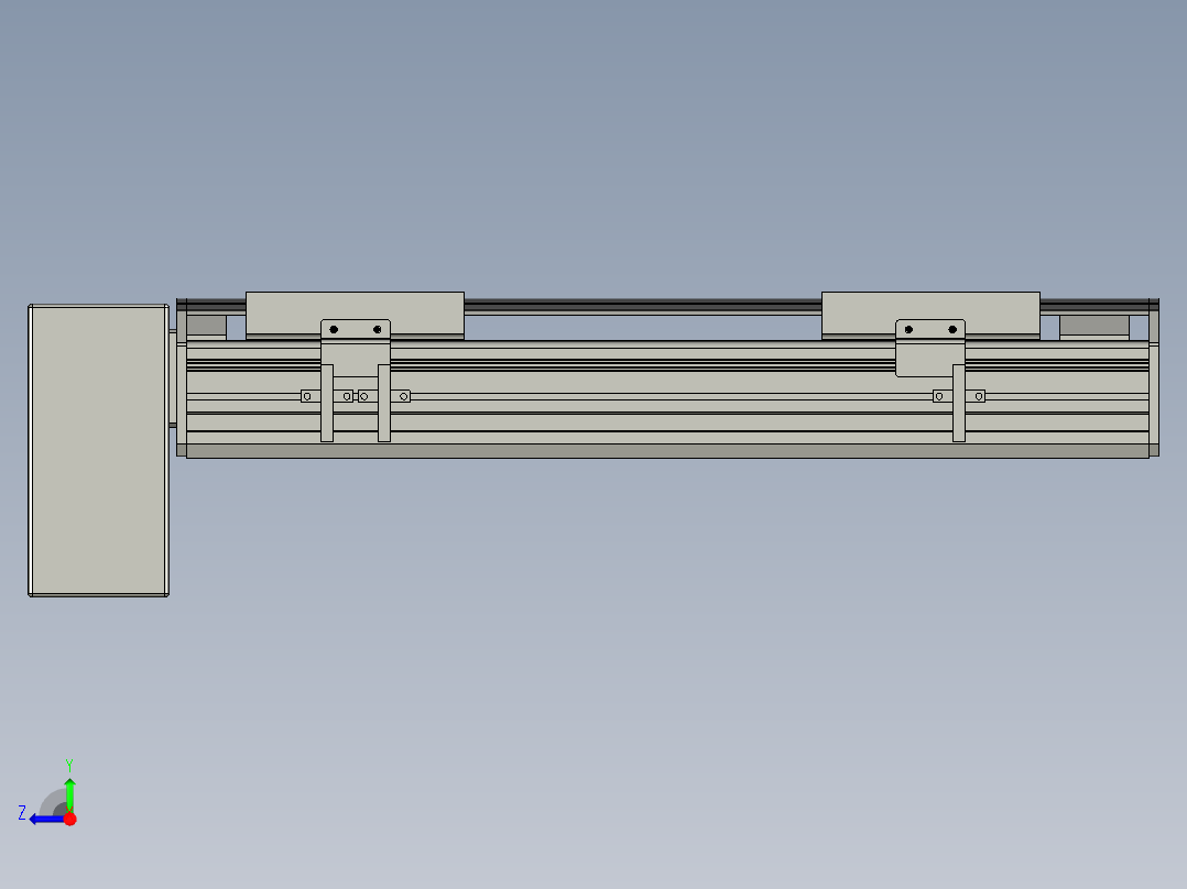 直线模组WG-LHB12-S250-RD设计图纸右视图