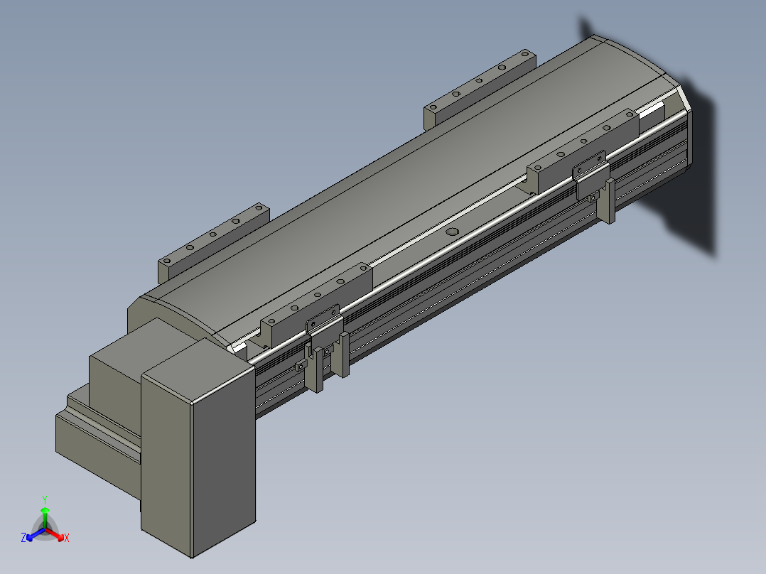 直线模组WG-LHB12-S250-RD设计图纸正等轴测图
