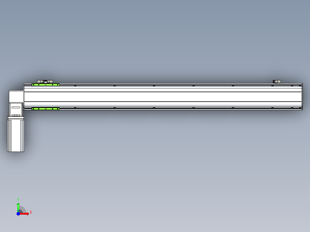 同步带滑台-半封闭B13-L90-S1150-L-Z86-D3前视图