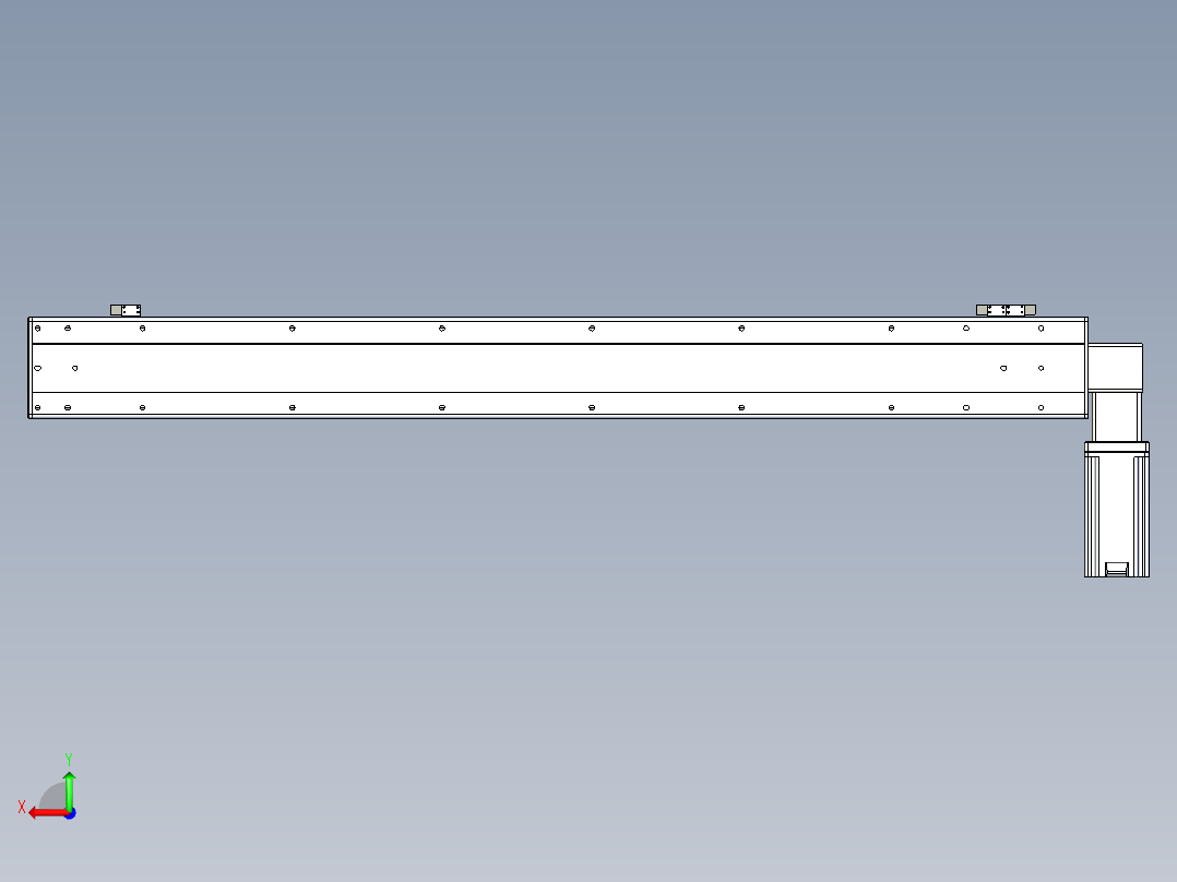同步带滑台-半封闭B13-L90-S1150-L-Z86-D3后视图