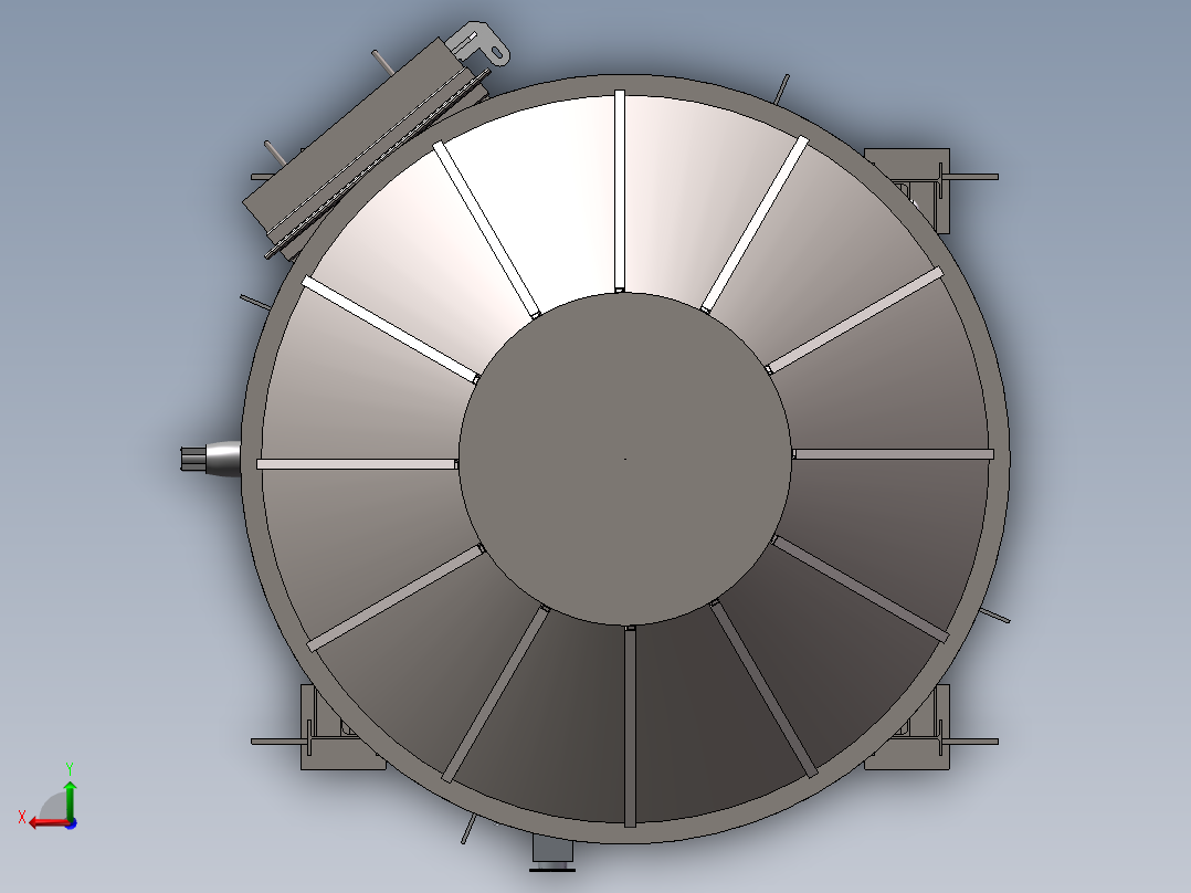 5000风量旋转RTO炉 催化燃烧蓄热设备sw18可编辑后视图