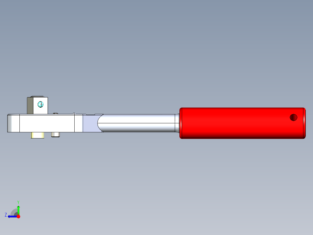 套筒扳手制作模型3D模型右视图