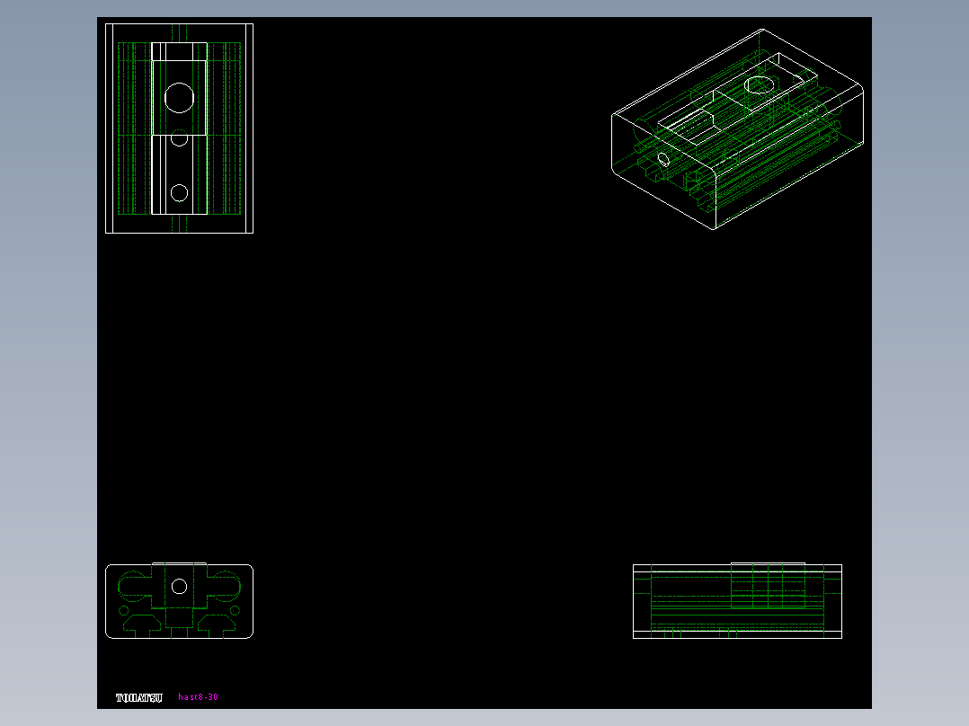 自動滑動張力器HAST-2D多系列多零件图纸模型