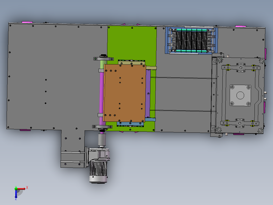 下槽组件俯视图