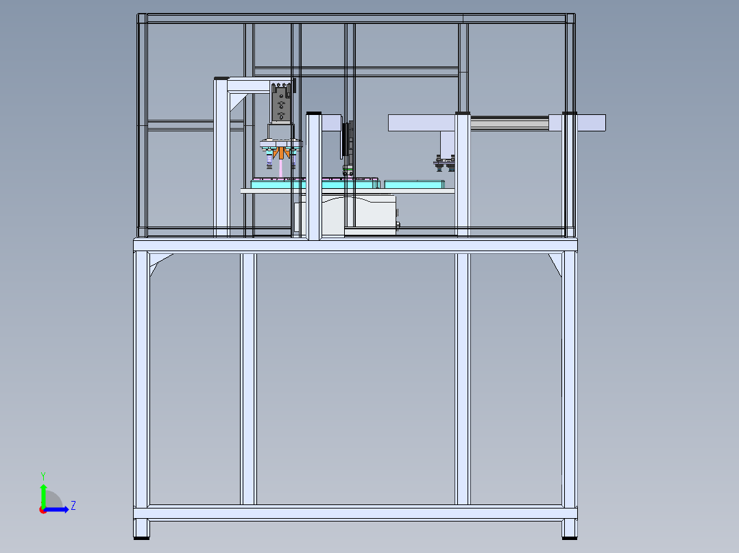 切割机的进料机构左视图