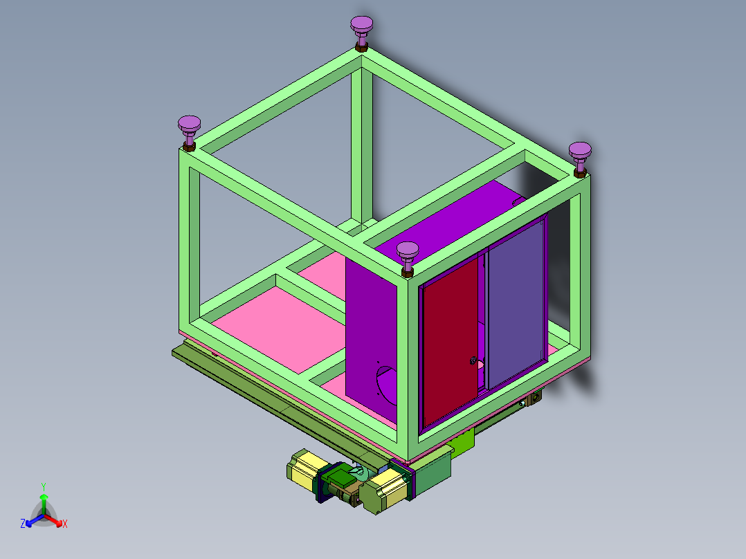 盘装锂电池缺少测量装置正等轴测图