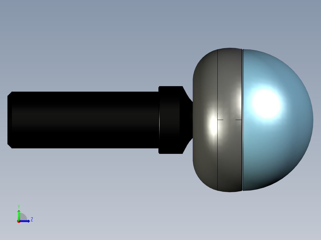端桿軸承(鋼珠連結型)YBLB,YBLBL-3D多系列多零件图纸模型左视图
