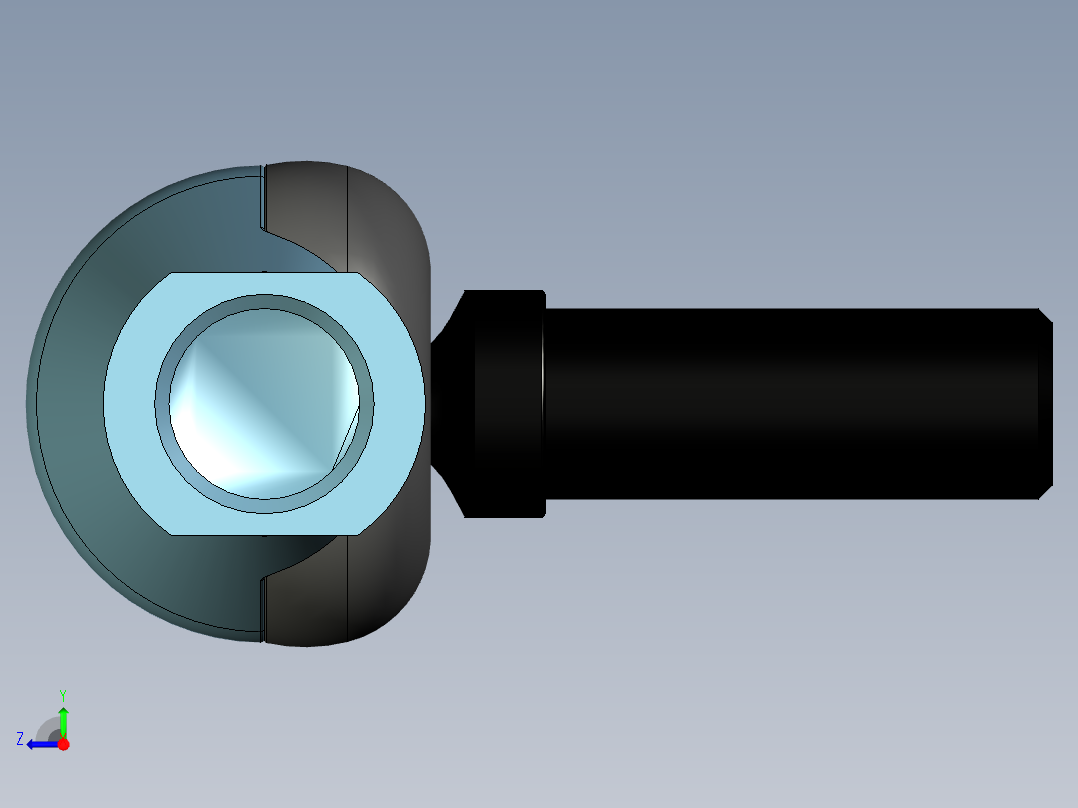 端桿軸承(鋼珠連結型)YBLB,YBLBL-3D多系列多零件图纸模型右视图