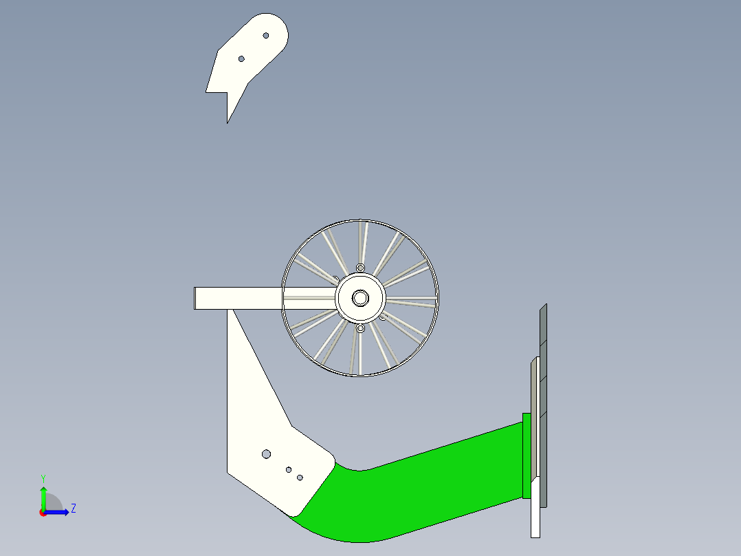 红薯 木薯 山药块茎收获机tuber-harvester-INVENTOR左视图