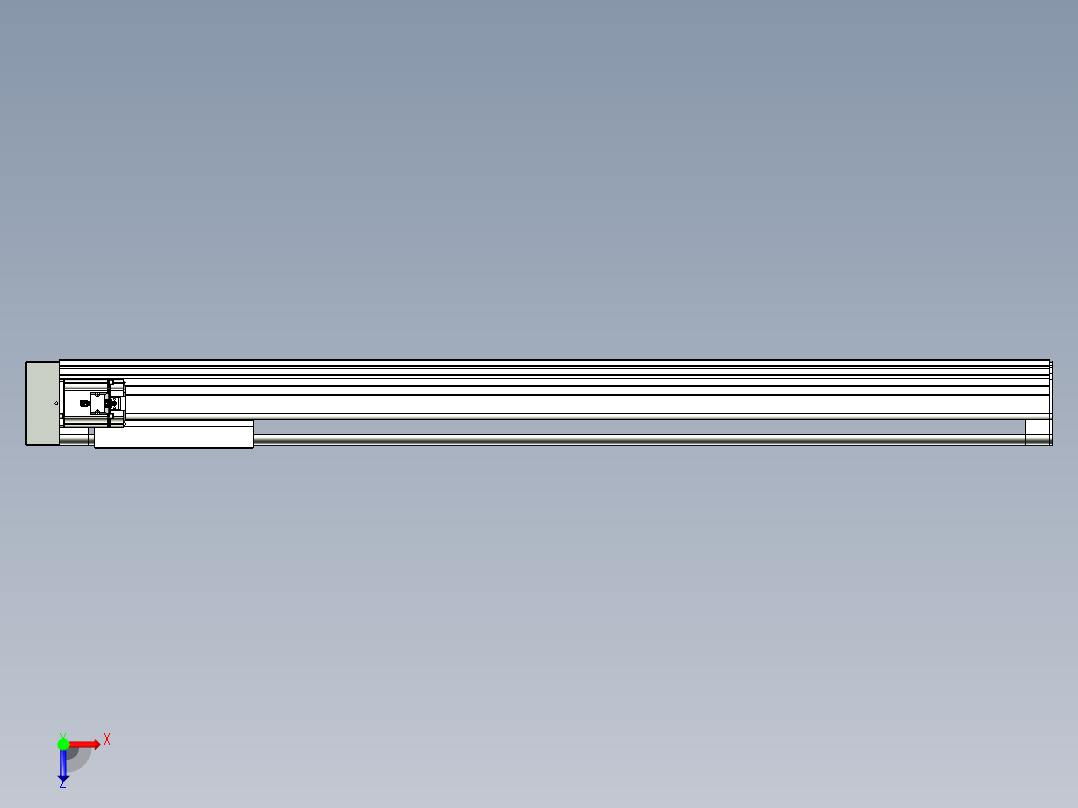 VF丝杆传动-一般环境VF27-Lxx-C-S1300-BR-ZP75-D3俯视图