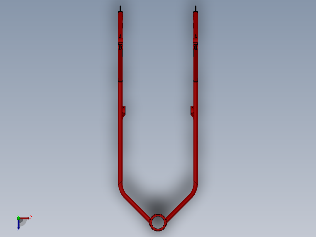 摩托车车架俯视图