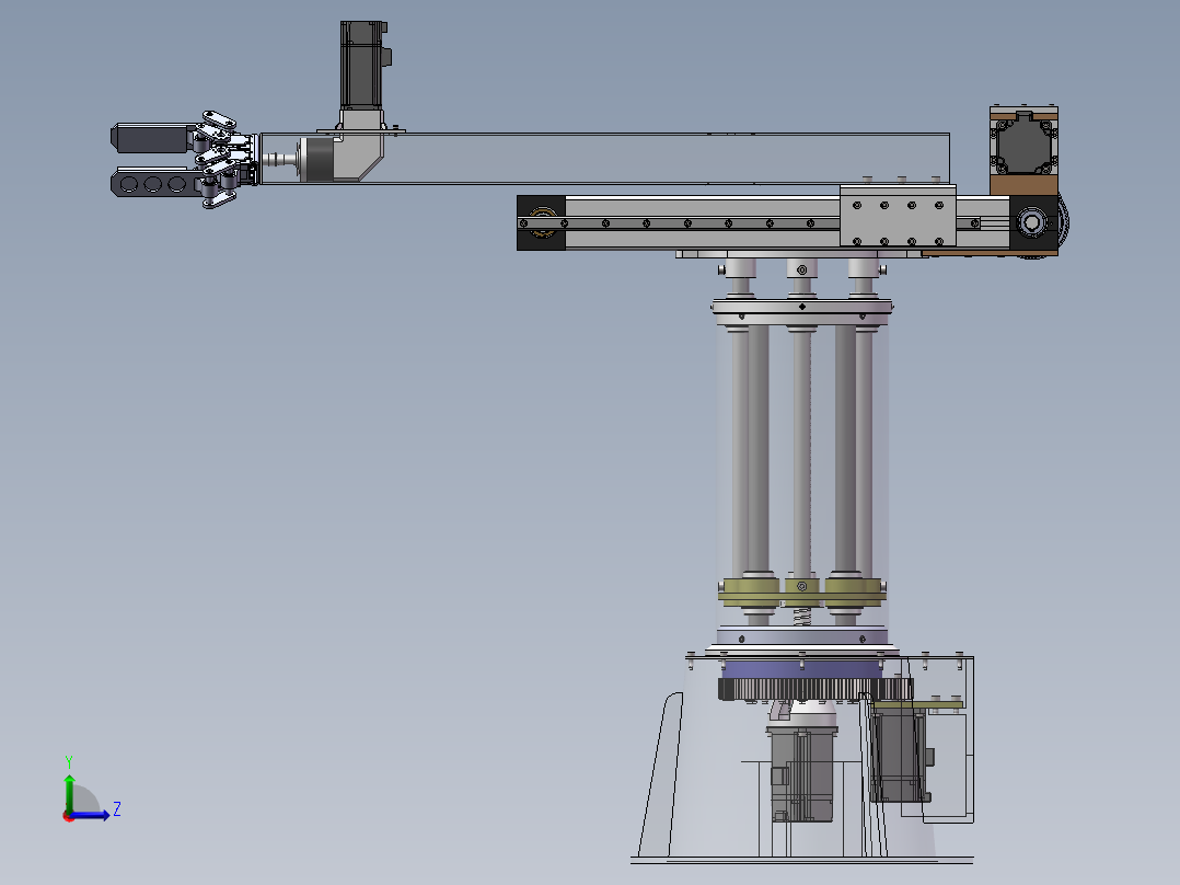 机械手三维模型左视图