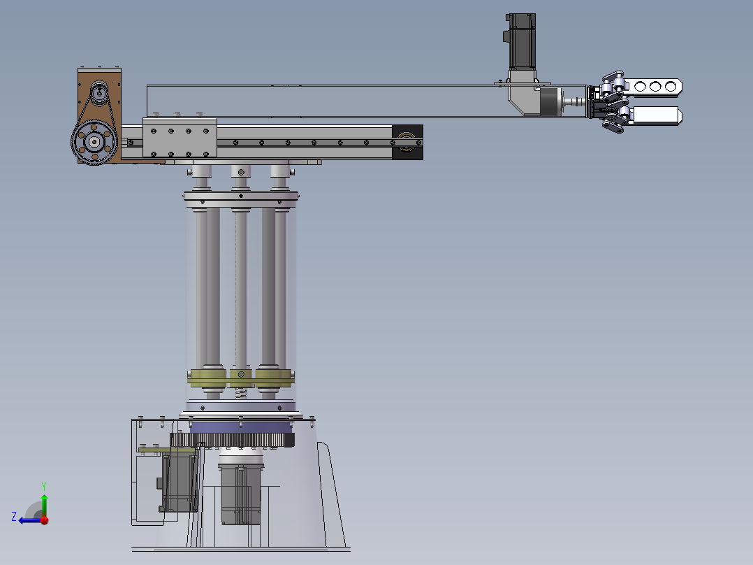 机械手三维模型右视图