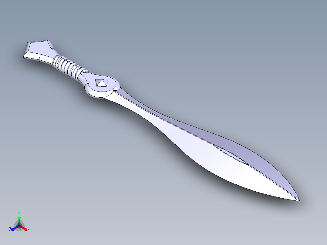 剑、宝剑(3)正等轴测图