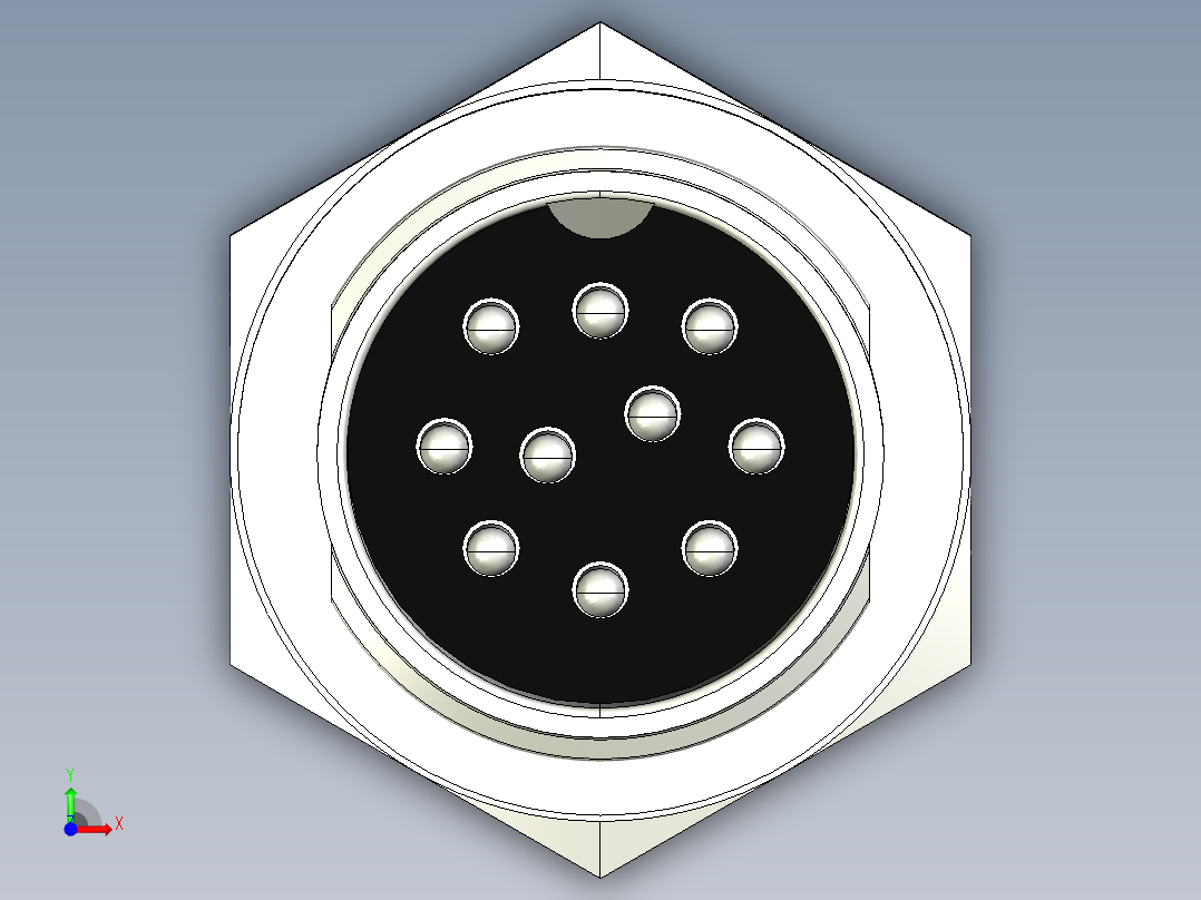 航空插头(7)前视图